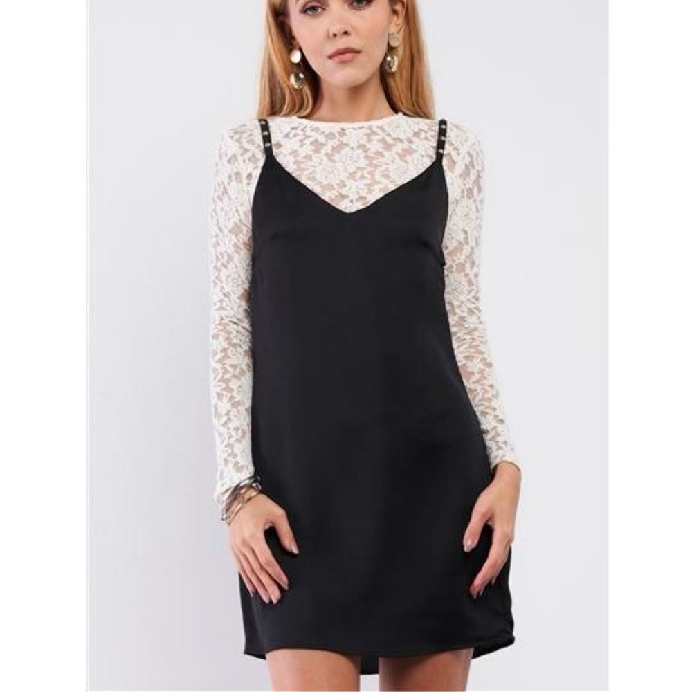 New 2piece Lace top dress